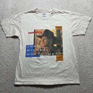 Vintage 1994 John Michael Montgomery Kickin' It Up Tour T-Shirt Large 2-Sided